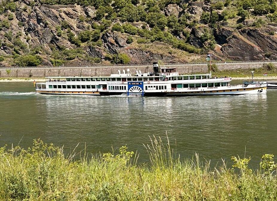 Goethe Der Raddampfer Goethe während unserer Mittagspause in Oberwesel