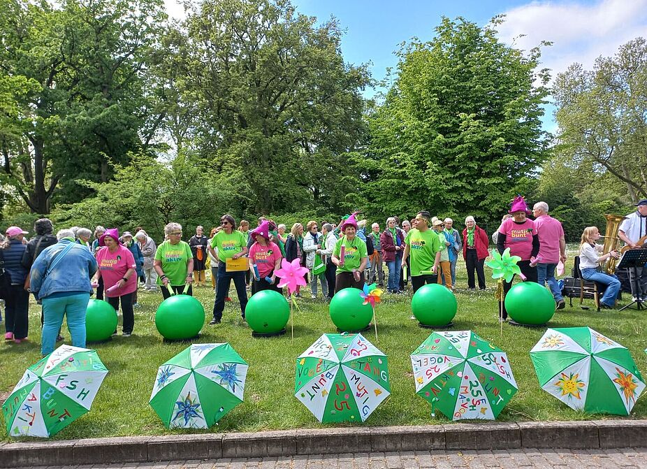 Verabschiedungsinstallation Schirme zum Abschied wurden auf der Tour nicht gebraucht